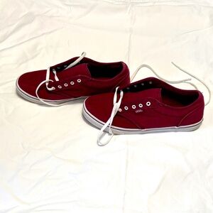 Vans Red Sneakers with White Laces